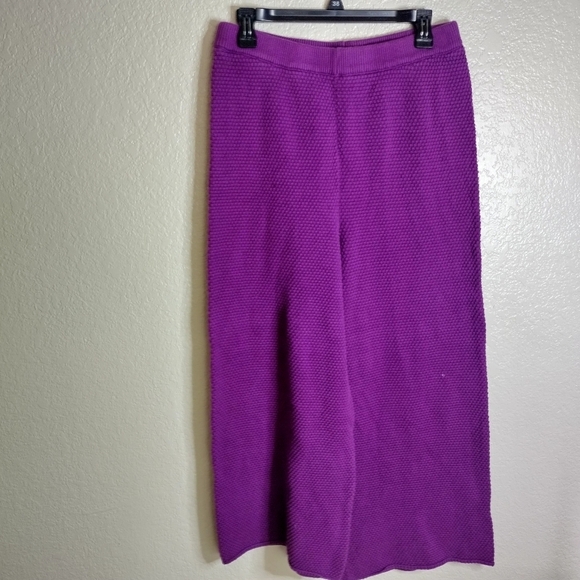 Free People Beach Hailee Knit Pull On Pants Purple Sz L - Picture 2 of 10